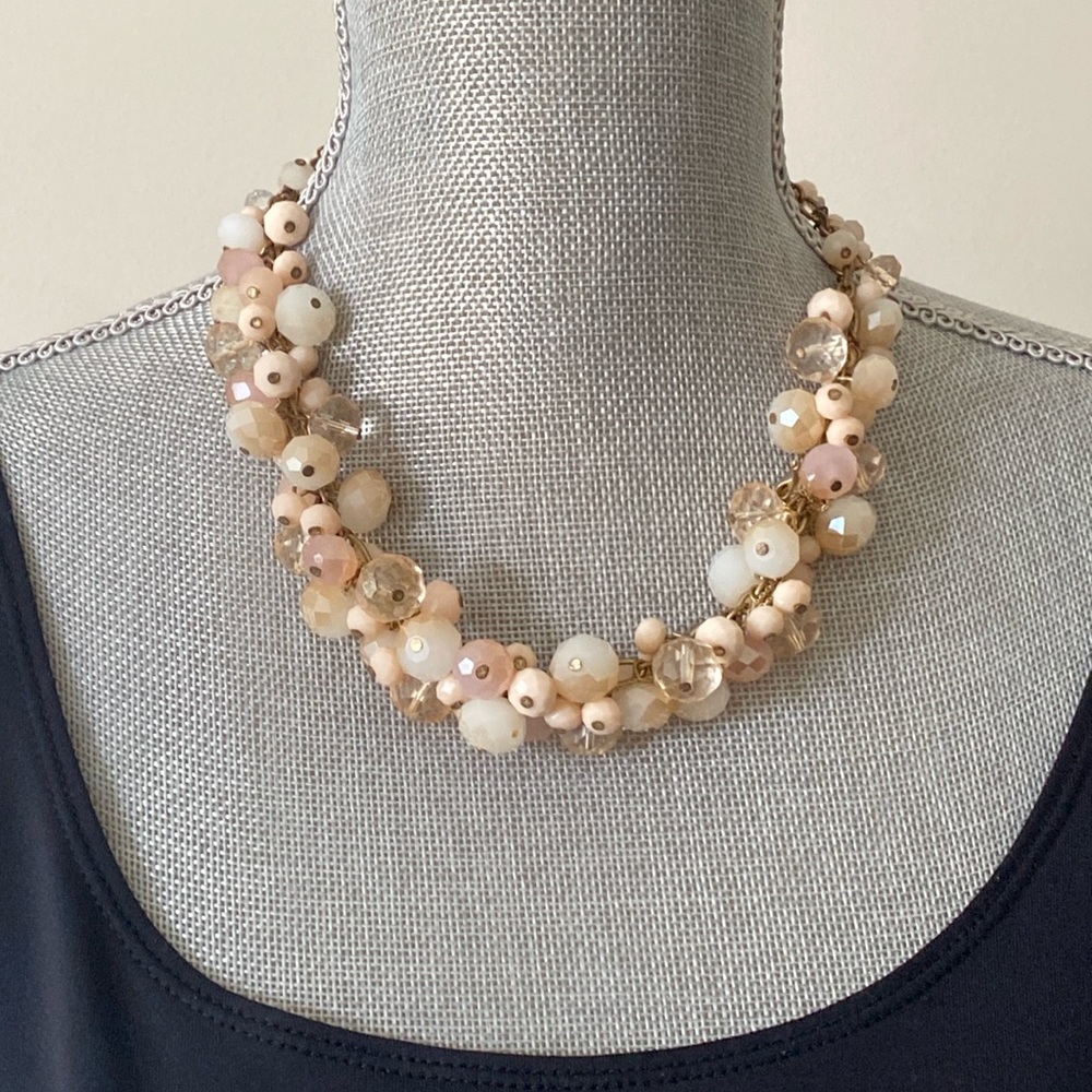 Aldo Chunky Bauble Beaded Pink Necklace